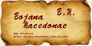 Bojana Macedonac vizit kartica